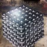 Magnetic cube blue - 140 x 100 cm. Limited edition linocut print by Marta Banaszak MAGNETIC CUBE linocut_stencil