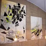 Falling Wonder | Paintings, Collages | Tina Louise Hunderup | Beauton Art Gallery paintings, collages, abstract, geometric, graphical, pop, architecture, movement, patterns, science, black, grey, white, yellow, acrylic, cotton-canvas, pencils, photographs, abstract-forms, architectural, buildings, contemporary-art, danish, decorative, design, farm, interior, interior-design, modern, modern-art, nordic, scandinavien, Buy original high quality art. Paintings, drawings, limited edition prints & posters by talented artists.