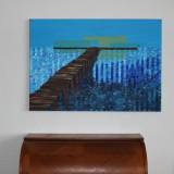 paintings, aesthetic, graphical, landscape, architecture, nature, sky, blue, brown, turquoise, acrylic, cotton-canvas, architectural, atmosphere, copenhagen, cubes, danish, decorative, interior, interior-design, nordic, scandinavien, scenery, trees, vivid, water, Buy original high quality art. Paintings, drawings, limited edition prints & posters by talented artists.