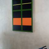best art talented artists, minimalist painting, simple, stylish, lines, orange, graphic, design