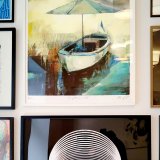 posters-prints, giclee-print, expressive, figurative, geometric, graphical, movement, nature, oceans, sailing, sky, transportation, beige, blue, green, purple, ink, paper, atmosphere, beach, beautiful, boats, contemporary-art, copenhagen, expressionism, interior, interior-design, modern-art, nordic, outdoors, scandinavien, summer, sun, symbolic, travel, water, Buy original high quality art. Paintings, drawings, limited edition prints & posters by talented artists.