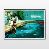 posters-prints, giclee-print, aesthetic, colorful, graphical, illustrative, pop, portraiture, bodies, botany, oceans, blue, green, turquoise, ink, paper, beach, beautiful, contemporary-art, danish, decorative, interior, interior-design, modern, modern-art, nordic, pretty, sailboat, scandinavien, summer, Buy original high quality art. Paintings, drawings, limited edition prints & posters by talented artists.