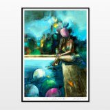 posters-prints, giclee-print, expressive, figurative, graphical, surrealistic, bodies, moods, people, sky, beige, blue, green, pink, ink, paper, beach, beautiful, contemporary-art, copenhagen, expressionism, interior-design, modern, modern-art, nordic, outdoors, scandinavien, summer, sun, symbolic, water, women, Buy original high quality art. Paintings, drawings, limited edition prints & posters by talented artists.