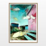 posters-prints, giclee-print, colorful, figurative, graphical, landscape, pop, botany, nature, oceans, sky, blue, pink, turquoise, yellow, ink, paper, beach, contemporary-art, danish, decorative, design, interior, interior-design, modern, modern-art, nordic, pretty, scandinavien, summer, sun, water, Buy original high quality art. Paintings, drawings, limited edition prints & posters by talented artists.