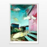 posters-prints, giclee-print, colorful, figurative, graphical, landscape, pop, botany, nature, oceans, sky, blue, pink, turquoise, yellow, ink, paper, beach, contemporary-art, danish, decorative, design, interior, interior-design, modern, modern-art, nordic, pretty, scandinavien, summer, sun, water, Buy original high quality art. Paintings, drawings, limited edition prints & posters by talented artists.