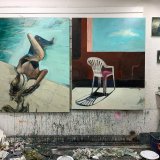 paintings, expressive, figurative, graphical, surrealistic, everyday life, moods, sky, beige, blue, brown, pink, acrylic, charcoal, cotton-canvas, oil, spray-paint, architectural, contemporary-art, copenhagen, day, expressionism, icons, modern-art, nordic, scandinavien, summer, sun, symbolic, travel, Buy original high quality art. Paintings, drawings, limited edition prints & posters by talented artists.