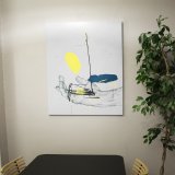 As Above, So Below | Paintings | Rose Marie Brøgger | Beauton Art Gallery paintings, abstract, aesthetic, people, blue, grey, yellow, acrylic, cotton-canvas, abstract-forms, contemporary-art, copenhagen, interior, interior-design, symbolic, Buy original high quality art. Paintings, drawings, limited edition prints & posters by talented artists.