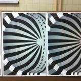 Mihrab II - 70 x 100 cm. Limited edition linocut print by Marta Banaszak MIHRAB II linocut_printing process