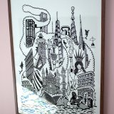 posters-prints, giclee-print, family-friendly, geometric, illustrative, monochrome, architecture, humor, oceans, black, white, ink, paper, amusing, architectural, beach, black-and-white, buildings, danish, decorative, design, fish, interior, interior-design, nordic, posters, scandinavien, sea, ships, water, Buy original high quality art. Paintings, drawings, limited edition prints & posters by talented artists.
