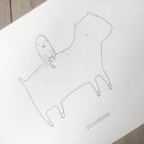 Let's go new places | Drawings | My Buemann | Beauton Art Gallery drawings, animal, family-friendly, graphical, illustrative, pop, bodies, cartoons, children, humor, livestock, black, white, artliner, paper, amusing, black-and-white, cute, family, female, horizontal, horses, kids, sketch, tranquil, Buy original high quality art. Paintings, drawings, limited edition prints & posters by talented artists.
