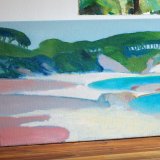 paintings, aesthetic, colorful, expressive, landscape, botany, moods, nature, oceans, sky, blue, green, pastel, turquoise, flax-canvas, oil, beautiful, contemporary-art, decorative, design, interior, interior-design, modern, modern-art, Buy original high quality art. Paintings, drawings, limited edition prints & posters by talented artists.