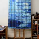 paintings, aesthetic, figurative, geometric, graphical, minimalistic, architecture, patterns, science, technology, blue, flax-canvas, oil, architectural, beautiful, buildings, conceptual, contemporary-art, danish, design, houses, interior, interior-design, modern, modern-art, nordic, scandinavien, Buy original high quality art. Paintings, drawings, limited edition prints & posters by talented artists.