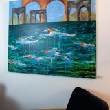 paintings, colorful, expressive, figurative, landscape, architecture, nature, blue, green, orange, acrylic, flax-canvas, buildings, expressionism, scenery, time, vivid, Buy original high quality art. Paintings, drawings, limited edition prints & posters by talented artists.