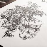 drawings, family-friendly, illustrative, monochrome, animals, bodies, cartoons, patterns, black, white, ink, paper, abstract-forms, amusing, black-and-white, buildings, calligraphy, cute, danish, decorative, design, family, interior, interior-design, modern, modern-art, nordic, scandinavien, Buy original high quality art. Paintings, drawings, limited edition prints & posters by talented artists.