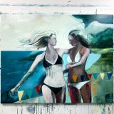 paintings, colorful, figurative, graphical, illustrative, landscape, portraiture, bodies, movement, nature, oceans, blue, brown, green, turquoise, flax-canvas, oil, beach, contemporary-art, copenhagen, danish, decorative, design, interior, interior-design, modern, modern-art, nordic, scandinavien, summer, sun, women, Buy original high quality art. Paintings, drawings, limited edition prints & posters by talented artists.
