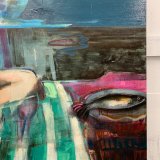 paintings, colorful, figurative, graphical, portraiture, bodies, nature, oceans, people, sky, blue, green, turquoise, acrylic, flax-canvas, oil, beach, danish, decorative, interior, interior-design, modern, modern-art, nordic, scandinavien, sea, summer, Buy original high quality art. Paintings, drawings, limited edition prints & posters by talented artists.