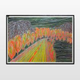 drawings, colorful, landscape, minimalistic, nature, patterns, black, orange, yellow, paper, other-mediums, contemporary-art, natural, tranquil, Buy original high quality art. Paintings, drawings, limited edition prints & posters by talented artists.