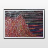 drawings, colorful, landscape, minimalistic, nature, sky, black, pastel, red, violet, crayons, paper, contemporary-art, mountains, natural, tranquil, Buy original high quality art. Paintings, drawings, limited edition prints & posters by talented artists.