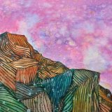 watercolor-paintings, colorful, figurative, landscape, nature, sky, pink, violet, paper, watercolor, contemporary-art, natural, tranquil, Buy original high quality art. Paintings, drawings, limited edition prints & posters by talented artists.
