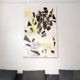 Falling Wonder | Paintings, Collages | Tina Louise Hunderup | Beauton Art Gallery paintings, collages, abstract, geometric, graphical, pop, architecture, movement, patterns, science, black, grey, white, yellow, acrylic, cotton-canvas, pencils, photographs, abstract-forms, architectural, buildings, contemporary-art, danish, decorative, design, farm, interior, interior-design, modern, modern-art, nordic, scandinavien, Buy original high quality art. Paintings, drawings, limited edition prints & posters by talented artists.