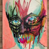 Face III | Drawings, Watercolor-paintings | Simon Buch | Beauton Art Gallery drawings, watercolor-paintings, colorful, graphical, portraiture, bodies, people, black, pink, red, turquoise, artliner, ink, paper, marker, contemporary-art, faces, interior-design, modern, modern-art, motorcycle, wild, Buy original high quality art. Paintings, drawings, limited edition prints & posters by talented artists.