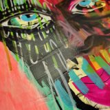 Face III | Drawings, Watercolor-paintings | Simon Buch | Beauton Art Gallery drawings, watercolor-paintings, colorful, graphical, portraiture, bodies, people, black, pink, red, turquoise, artliner, ink, paper, marker, contemporary-art, faces, interior-design, modern, modern-art, motorcycle, wild, Buy original high quality art. Paintings, drawings, limited edition prints & posters by talented artists.