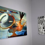 paintings, abstract, landscape, surrealistic, movement, nature, sky, blue, grey, orange, pink, flax-canvas, oil, abstract-forms, atmosphere, contemporary-art, decorative, design, interior, interior-design, modern, modern-art, nordic, scandinavien, scenery, shapes, Buy original high quality art. Paintings, drawings, limited edition prints & posters by talented artists.