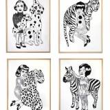 art-prints, linocuts, animal, figurative, graphical, monochrome, pop, portraiture, bodies, cartoons, wildlife, black, white, acrylic, black-and-white, contemporary-art, danish, decorative, design, interior, interior-design, modern, modern-art, nordic, posters, scandinavien, wild-animals, Buy original high quality art. Paintings, drawings, limited edition prints & posters by talented artists.