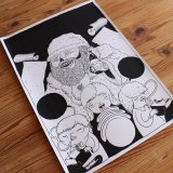 posters-prints, expressive, figurative, illustrative, bodies, cartoons, children, people, seasons, black, white, ink, paper, beautiful, contemporary-art, decorative, design, interior, interior-design, modern, modern-art, Buy original high quality art. Paintings, drawings, limited edition prints & posters by talented artists.