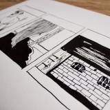 Sketches I | Drawings | Halfdan Pisket | Beauton Art Gallery drawings, figurative, illustrative, portraiture, architecture, cartoons, everyday life, pets, black, white, ink, paper, black-and-white, buildings, contemporary-art, dogs, modern, modern-art, sketch, Buy original high quality art. Paintings, drawings, limited edition prints & posters by talented artists.