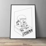 art-prints, gliceé, family-friendly, monochrome, children, humor, black, white, ink, paper, amusing, black-and-white, contemporary-art, copenhagen, cute, danish, design, modern, modern-art, nordic, posters, prints, scandinavien, time, Buy original high quality art. Paintings, drawings, limited edition prints & posters by talented artists.