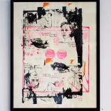 art-prints, serigraphs, figurative, graphical, portraiture, people, black, pink, red, white, ink, paper, decorative, faces, interior, interior-design, Buy original high quality art. Paintings, drawings, limited edition prints & posters by talented artists.
