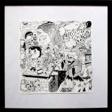 SXSW 2016 | Drawings | Patrick Ringsborg | Beauton Art Gallery drawings, family-friendly, illustrative, monochrome, cartoons, everyday life, oceans, pets, wildlife, black, white, artliner, paper, marker, amusing, birds, black-and-white, fish, food, sketch, Buy original high quality art. Paintings, drawings, limited edition prints & posters by talented artists.