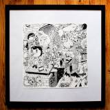 SXSW 2016 | Drawings | Patrick Ringsborg | Beauton Art Gallery drawings, family-friendly, illustrative, monochrome, cartoons, everyday life, oceans, pets, wildlife, black, white, artliner, paper, marker, amusing, birds, black-and-white, fish, food, sketch, Buy original high quality art. Paintings, drawings, limited edition prints & posters by talented artists.