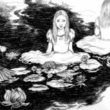 Time - 60 x 76. En original illustration af Louise Bech Pedersen. Beskyttet med klart stift plast/stift underlag af skiltekarton. Uden ramme. modern online art - interior decoration original art drawings galleries artists