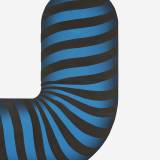 The Great Licking red - 140 x 100 cm. Limited edition linocut print by Marta Banaszak THE GREAT LICKING linocut_blue