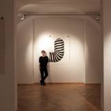 The Great Licking red - 140 x 100 cm. Limited edition linocut print by Marta Banaszak THE GREAT LICKING linocut_Doctorate exhibition