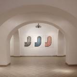 The Great Licking red - 140 x 100 cm. Limited edition linocut print by Marta Banaszak THE GREAT LICKING linocut_exhibition