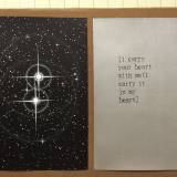 TWIN STARS linocut_twin print