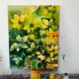 paintings, abstract, aesthetic, colorful, graphical, botany, green, orange, yellow, cotton-canvas, oil, abstract-forms, autumn, beautiful, contemporary-art, decorative, design, flowers, forest, garden, interior, interior-design, Buy original high quality art. Paintings, drawings, limited edition prints & posters by talented artists.