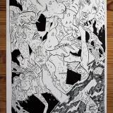 drawings, illustrative, monochrome, portraiture, surrealistic, cartoons, movement, people, sexuality, black, white, artliner, paper, erotic, faces, men, nude, sexual, sketch, Buy original high quality art. Paintings, drawings, limited edition prints & posters by talented artists.