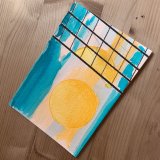 gouache-painting, watercolor-paintings, geometric, graphical, architecture, patterns, sky, blue, turquoise, yellow, gouache, paper, watercolor, beautiful, buildings, cities, contemporary-art, decorative, design, interior, interior-design, modern, modern-art, sun, Buy original high quality art. Paintings, drawings, limited edition prints & posters by talented artists.
