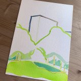 gouache-painting, watercolor-paintings, aesthetic, figurative, landscape, minimalistic, architecture, botany, sky, green, white, gouache, paper, watercolor, abstract-forms, architectural, beautiful, contemporary-art, decorative, design, forest, interior, interior-design, modern, modern-art, Buy original high quality art. Paintings, drawings, limited edition prints & posters by talented artists.