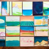 gouache-painting, watercolor-paintings, abstract, aesthetic, landscape, architecture, botany, nature, patterns, sky, brown, white, gouache, paper, watercolor, beautiful, contemporary-art, decorative, design, interior, interior-design, modern, modern-art, Buy original high quality art. Paintings, drawings, limited edition prints & posters by talented artists.