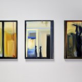 Windows III | Paintings |  | "Windows III"
Original oil painting by Noemi Staniszewska
The Windows series is a pictorial tale of urban walks through the residential neighborhoods of the Hague. It is the result of observing the uncovered windows of Dutch houses, a recording of fragments of someone else's reality – intimate and yet exposed to public view.The window here is the boundary between private and foreign. It is a place where gazes meet, place of confrontation with what is outside. In this case, the situation of looking in the windows is also an expression of the emigration experience – the observer, although sees, remains outside of what he looks at, as always an outsider. Voyeurism is a manifestation of curiosity, perhaps longing, but at the same time it involves a violation of boundaries.
 | Beauton Art Gallery paintings, abstract, expressive, graphical, architecture, botany, movement, patterns, black, red, yellow, cotton-canvas, oil, architectural, beautiful, buildings, contemporary-art, decorative, design, interior, interior-design, modern, modern-art, windows, Buy original high quality art. Paintings, drawings, limited edition prints & posters by talented artists.