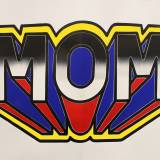 WOW/MOM - 140 x 100 cm. Limited edition linocut print by Marta Banaszak WOW/MOM linocut_upside down