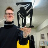 sculptures, family-friendly, figurative, geometric, graphical, monochrome, pop, bodies, cartoons, moods, movement, black, metal, other-mediums, amusing, interior, interior-design, modern, modern-art, Buy original high quality art. Paintings, drawings, limited edition prints & posters by talented artists.