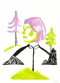 drawings, gouache-painting, watercolor-paintings, aesthetic, graphical, minimalistic, pop, animals, botany, nature, people, black, green, violet, gouache, ink, paper, beautiful, danish, decorative, design, forest, interior, interior-design, modern, modern-art, mountains, nordic, posters, pretty, prints, scandinavien, trees, Buy original high quality art. Paintings, drawings, limited edition prints & posters by talented artists.