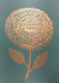 posters-prints, linocuts, aesthetic, figurative, graphical, monochrome, still-life, botany, nature, patterns, gold, green, acrylic, paper, beautiful, danish, design, flowers, interior, interior-design, modern, modern-art, nordic, posters, pretty, prints, scandinavien, Buy original high quality art. Paintings, drawings, limited edition prints & posters by talented artists.