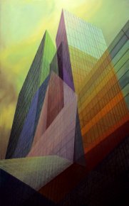 Agglomeration III | Paintings | Noemi Staniszewska | Beauton Art Gallery paintings, aesthetic, colorful, figurative, graphical, still-life, architecture, patterns, sky, technology, blue, green, turquoise, flax-canvas, oil, architectural, beautiful, buildings, cities, design, interior, interior-design, modern, modern-art, naturalism, photorealistic, pretty, Buy original high quality art. Paintings, drawings, limited edition prints & posters by talented artists.